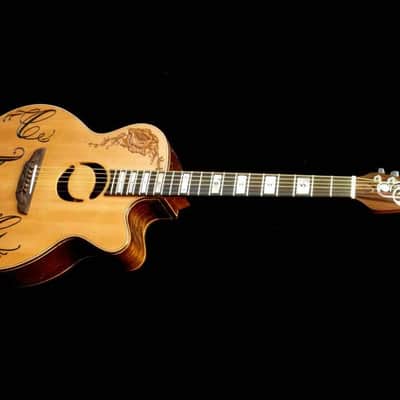 Blueberry Handmade Grand Concert Acoustic Guitar Music Motif image 6