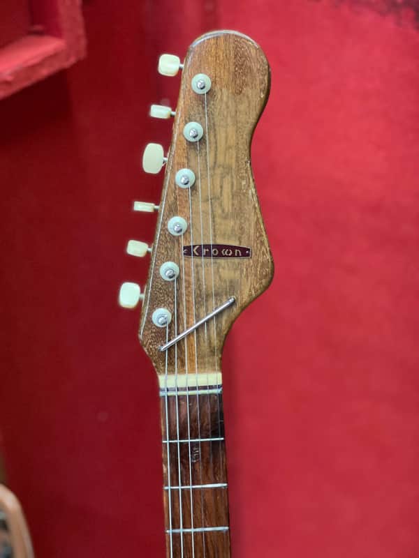 Crown Teisco Single Pickup Electric Guitar 1960s Sunburst | Reverb