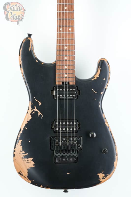 Charvel Pro-Mod Relic San Dimas Style 1 HH FR PF Weathered Black image 1