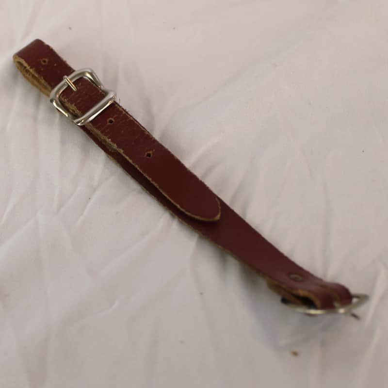 Maroon Leather Shoulder Strap Extender Width (2cm / 0.75in) Length (17.75cm - 23.50cm / 7" - 9.25") image 1