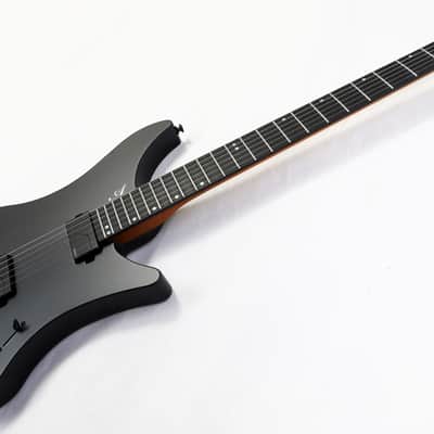 Agile Headless 6 String Baritone Electric Guitar GEODESIC PRO 630 RL MOD Flat Black image 13