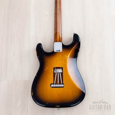 Fender Custom Shop 1956 Stratocaster Roasted Relic Faded Two-Tone Sunburst w/ Gold Guard, Fat '60s Pickups image 3