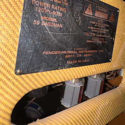 Fender Bassman 4x10 combo 1991 Tweed image 7