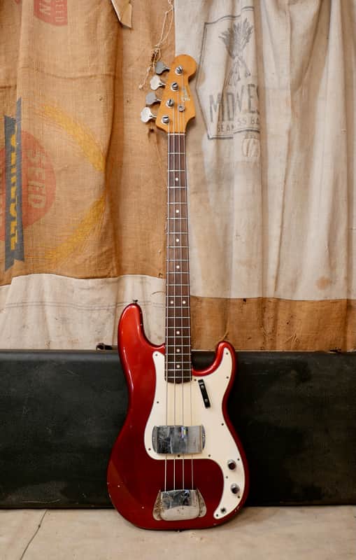 Fender Precision Bass 1965 - Candy Apple Red - Refin image 1
