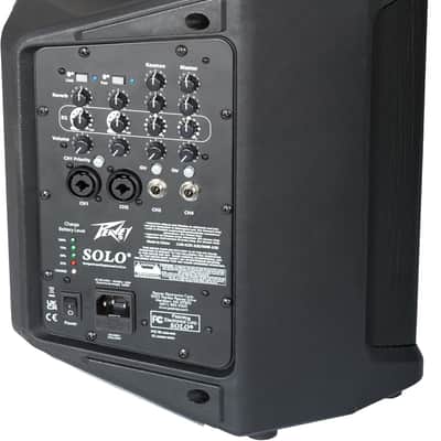 Peavey Solo® Amplificateur de sonorisation Portable alimenté par Batterie et Busking, autonomie de 10 Heures, Bluetooth, 4 canaux, léger, Batterie Rechargeable Rapide, entrée Guitare, réverbération image 2