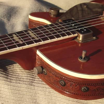 Immagine Gretsch ROUNDUP 6130 1955 - Orange "G" brand & All Western features Cactus & Cowboy Leather bound body - 7