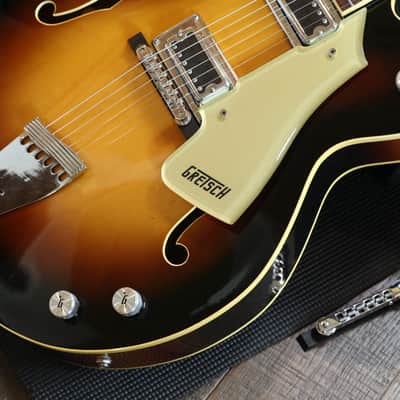 1972 Gretsch 6117 Double Anniversary Hollow-Body Electric Guitar Sunburst + OHSC image 6