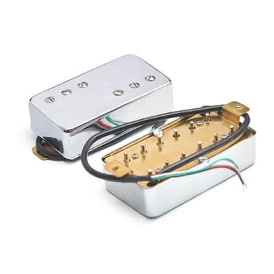 Guitar Neck and Bridge Chrome Humbucker Pickups Set image 5