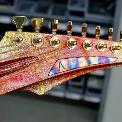 Aristides 080 - Limited Run Gold/Red Sparkle Madness - Bare Knuckle Pickups Juggernaut image 7