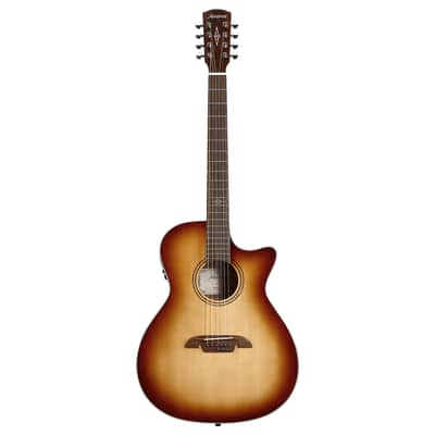 Alvarez Artist Grand Auditorium Guitar Acoustic Electric 8 String Shadowburst with Cutaway (AG60CE_8-String_Shadowburst) image 6