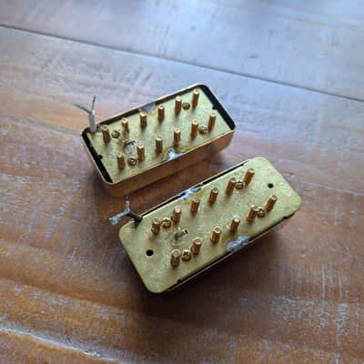 Gretsch Filtertron Humbucker Guitar Pickup Set Gold Excellent But Short Leads image 8