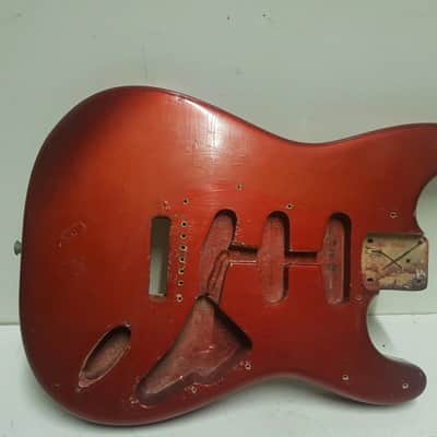 1969 FENDER STRATOCASTER BODY USA - CANDY APPLE RED image 3