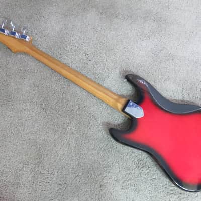 Vintage 1970s Tesico Lyle Electric Bass Guitar MIJ Japan Sunburst Short Scale image 9