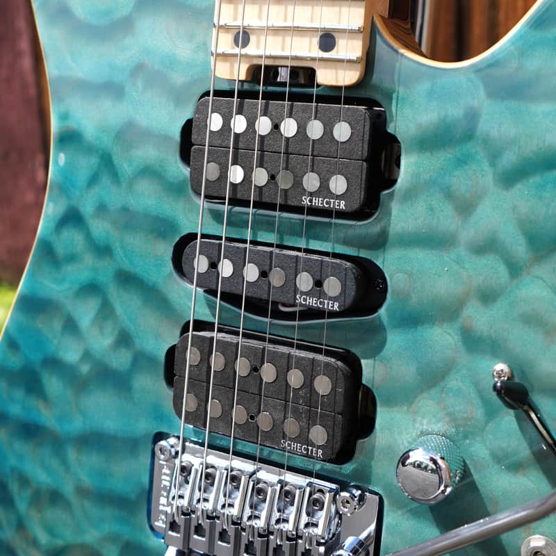 Schecter Japan PROTOTYPE EX-V-24 LTM/FRT M/M BKCH / 3AG - AQUA 6