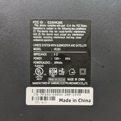 Harman Kardon Subwoofer Model HK395 Grey image 5