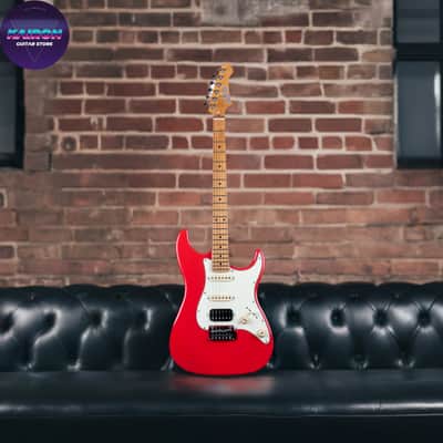 Jet Guitars JS-400 JS400 CRD, HSS Ceramic pickups, solid basswood body, 22 frets roasted maple neck, 2 point tremolo Free Setup image 1