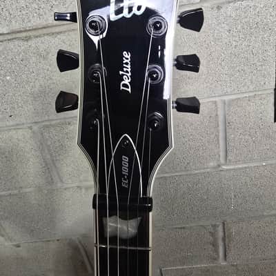 ESP LTD EC-1000 Deluxe- 2022- Black with black hardware-Fushman Fluence Pick-ups image 8