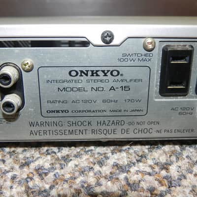 Onkyo A-15 Integrated 170 Watt Stereo Power Amplifier  Silver image 6