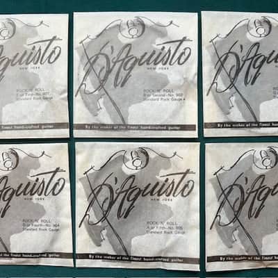 D'Aquisto No. 900 Rock and Roll, Set of Round Wound Extra Light Gauge Guitar Strings 1970's - Metallic Silver image 2