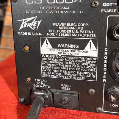 Peavey CS-800X Professional Stereo Power Amplifier image 10