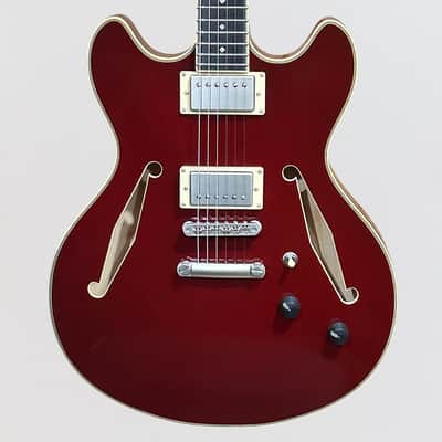 D'Angelico Excel DC Tour Collection Semi Hollowbody Electric Guitar - Solid Wine image 1