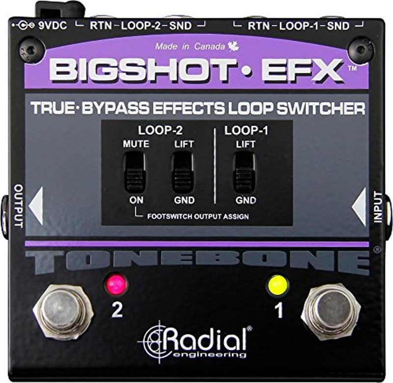 Radial BigShot EFX Effects Loop Switcher Switching Pedal with Mute Control and 2 Ground Lifts image 1