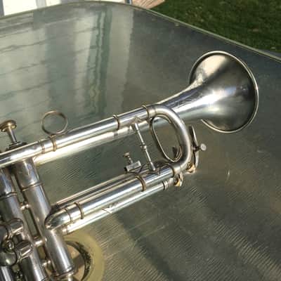 SUMMER DEAL MARTIN 1926 HANDCRAFT DANSANT NICE SILVER TRUMPET SERVICED COMP. NICE VALVES MARTIN CASE MPC & ADAPTOR image 22