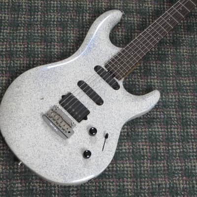 2016 Ernie Ball Music Man Luke III Custom Color Pearl White/Blue Sparkle! w/OHSC image 2