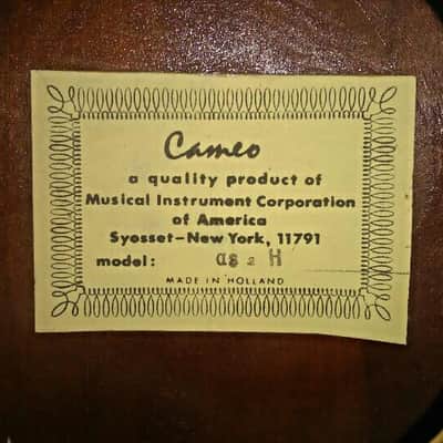 Vintage Cameo Acoustic Guitar (made in Holland) image 10