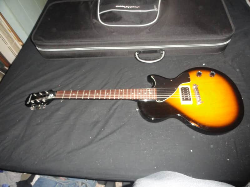 epiphone epiphone les paul jr 2000 - tobacco burst electric guitar image 1