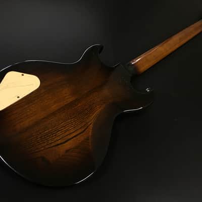 Aria Pro II CSB-450 Cardinal Series Bass Medium Scale early 80s Thru-neck Brown image 2