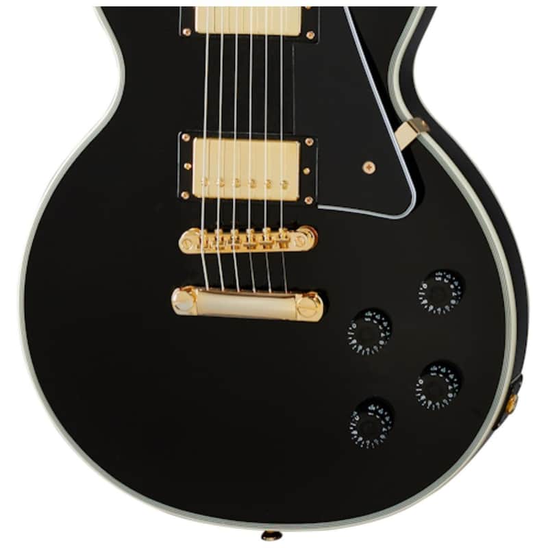 Epiphone Les Paul Custom Electric Guitar Ebony image 1