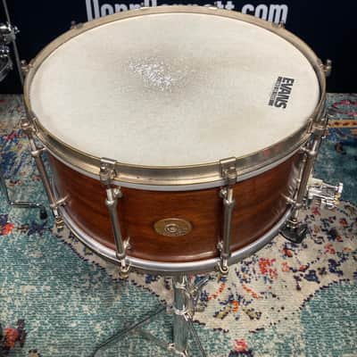Ludwig & Ludwig 1932 - 14x6.5" No. 242. "Super Ludwig" Solid Walnut Shell Snare Drum, (Restored) 70's Throw-Off image 3