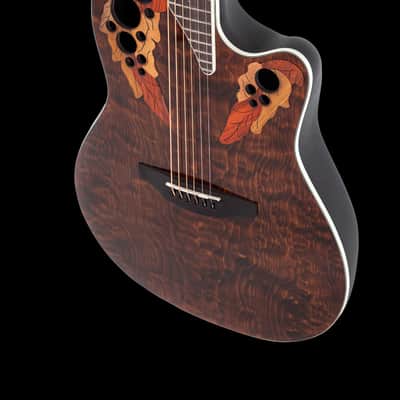 Ovation CE48P Celebrity Series Elite Plus Super Shallow Acoustic-Electric Guitar Tiger Eye image 8