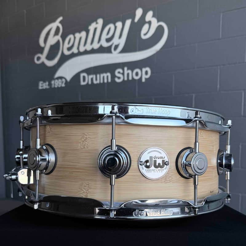 ~WOW!~ DW Collector's Series ECO-X Pure Bamboo 5.5x14 Snare Drum in Natural Satin Oil w/ Chrome Hardware image 1