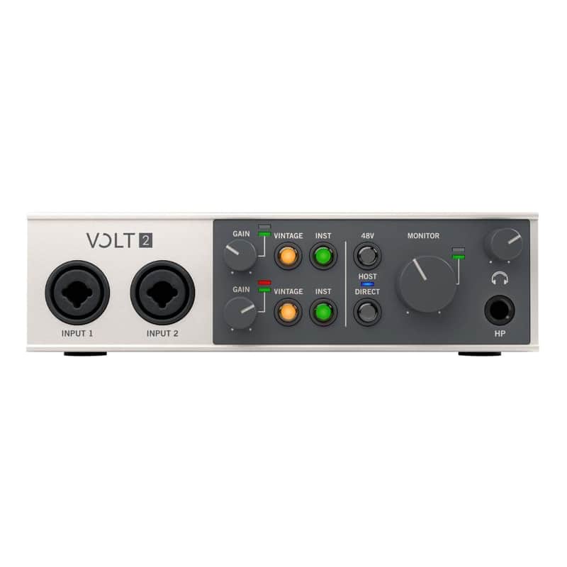 Universal Audio VOLT-2 All-Metal USB Audio Interface with Mic, Line, and Instrument Inputs for Mac, PC, IPad, and IPhone image 1