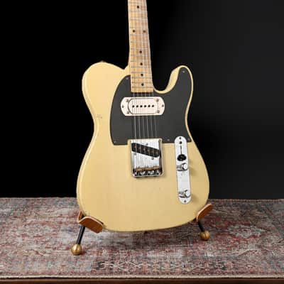 Mario Martin T-Style - Nocaster Blonde - Med Relic, AAA Flame Maple Neck. Mojo P.A.B / Bigsby Pup. NEW, (Authorized Dealer) image 4