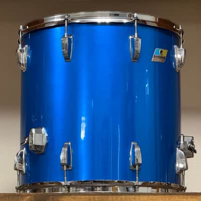 1970's Ludwig 16" Blue Silk 16x16 Floor Tom 3-Ply image 8