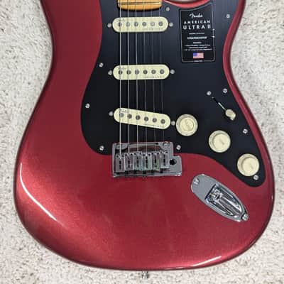 Fender American Ultra II Stratocaster®, Maple Fingerboard, Sinister Red + Case image 5