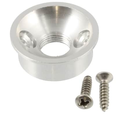 Modern Screw-In Style Retrofit Jack Mount for Tele-Satin Chrome