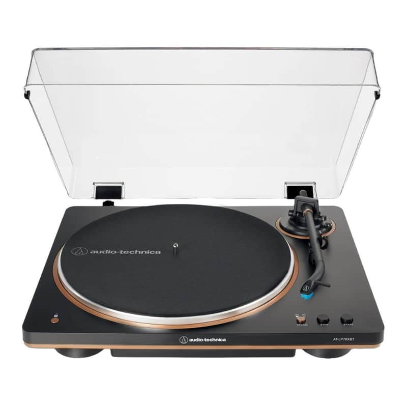 Audio-Technica AT-LP70XBT-BZ Fully Automatic Wireless Belt-Drive Turntable with Built-In Switchable Phono Preamp and Three-Piece Chassis (Black and Bronze) image 1