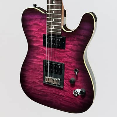 Schecter PT Pro Electric Guitar - Transparent Purple Burst image 3