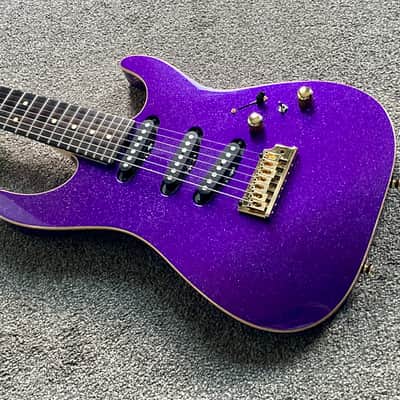 Tom Anderson Guitarworks Drop Top 7 String 2001 - Purple Sparkle 1 of 17 Built! image 6