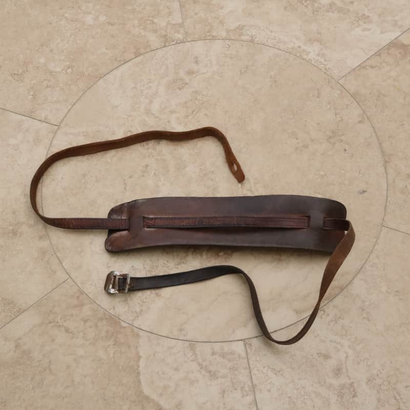 Ancient Leather Guitar Strap Circa 1950's or older image 1