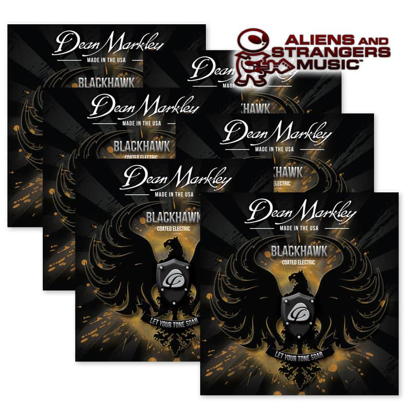 6 Sets! Dean Markley 8000 Blackhawk Coated Light Electric Guitar Strings — 9-42 image 1