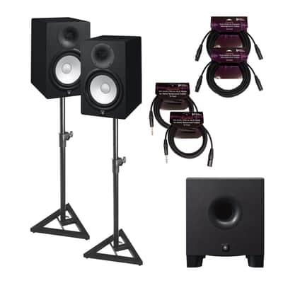 Yamaha HS8 120W Studio Monitor Speaker (Pair) with HS8S 150W Powered Sub Bundle image 1