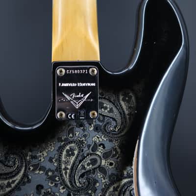 Fender Custom Shop Limited Edition Jazz Bass Relic 3A Rosewood Fingerboard 2024 - Black Paisley image 10