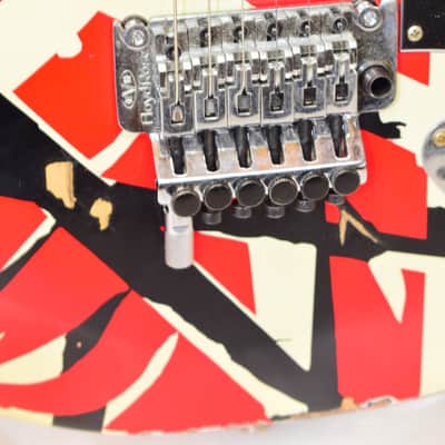 2020 EVH Striped Series Frankenstein Frankie Electric Guitar, Maple Fingerboard, Red with Black Stripes Relic w/ Case image 6