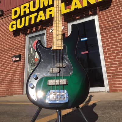 2017 G&L USA SB-2 Green Burst Left Handed 4-String image 1