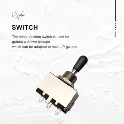 Electric Guitar Wiring Harness Prewired Two Pickup 500K Big Pots 3 Way Toggle Switch for LP Electric Guitarra image 2